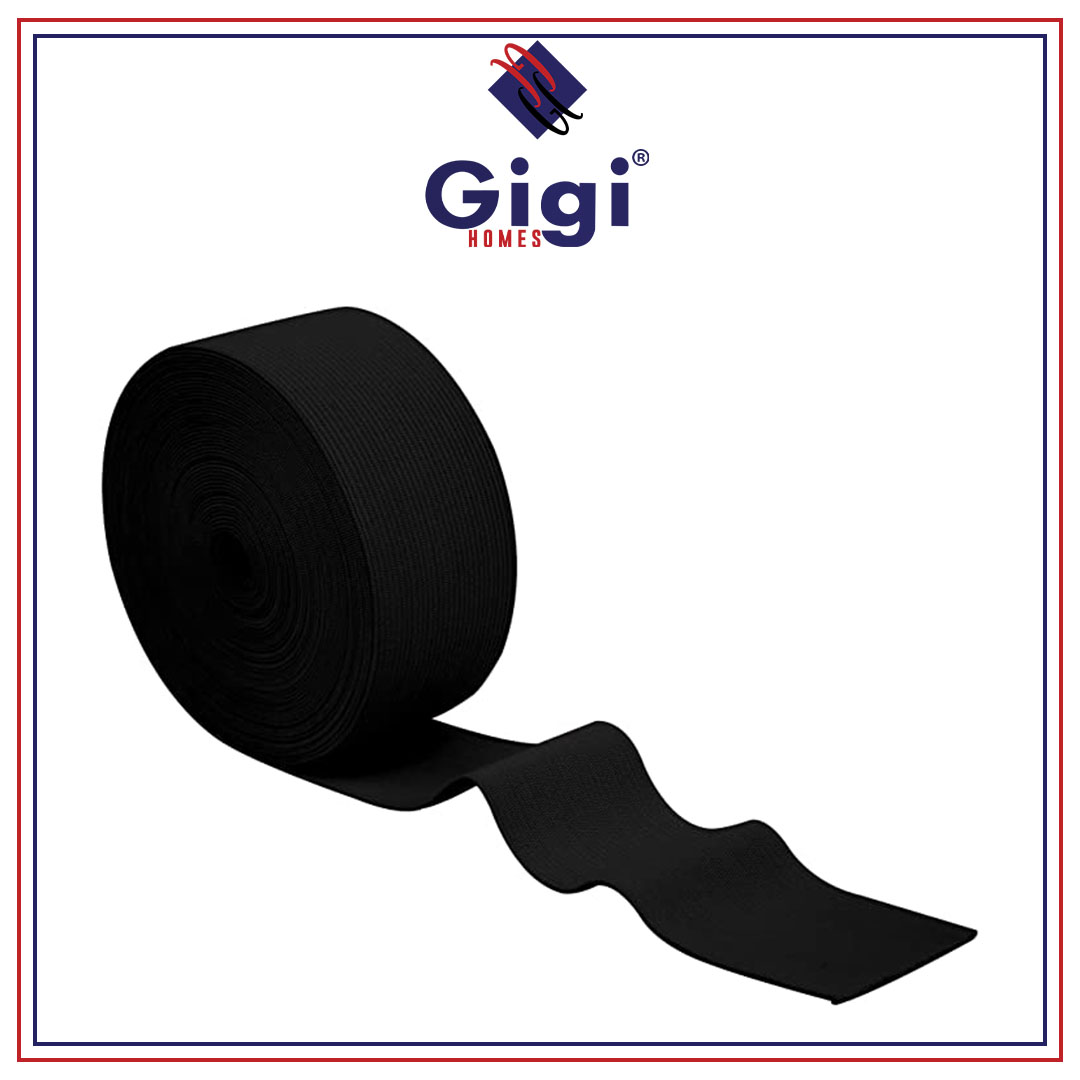 Gigi Elastic Band for Closure, Elastic Spool for Sewing and Crafting  Braided Stretch Strap Elastic Cord Roll; 1 inch 11 Yards Black – Gigi Homes  2