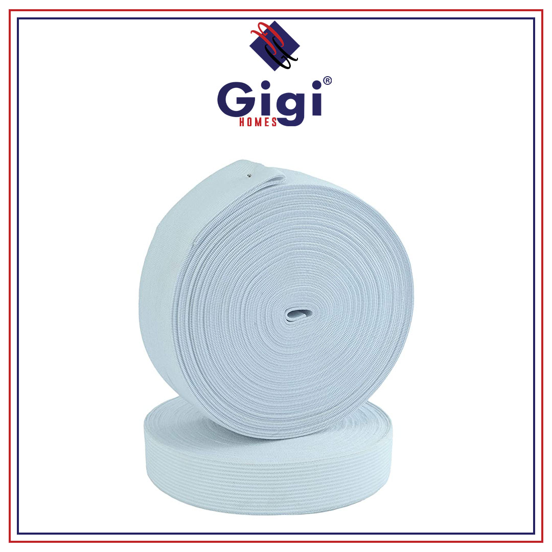 Gigi Elastic Band for Closure, Elastic Spool for Sewing and Crafting  Braided Stretch Strap Elastic Cord Roll; 2 inch 11 Yards White – Gigi Homes  2